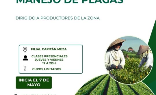 Flyer Curso Manejo de Plagas Cap Meza